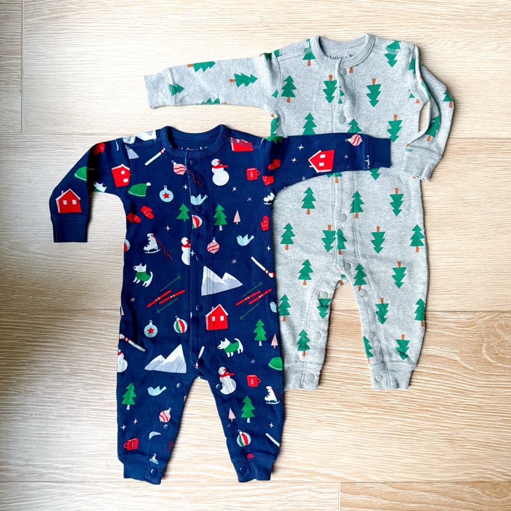 Hatley Baby Holiday Sleepers, 2pcs, 3-6m